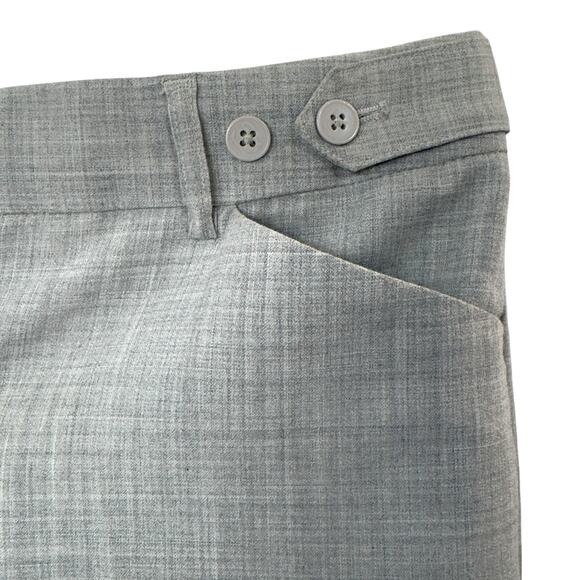 Stretch Gray Dress Shorts Bermuda Womens 0 Express Editor Business Casual Preppy - Picture 6 of 15